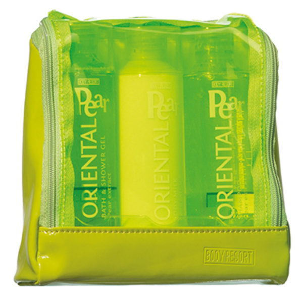 BODY RESORT<br> confezione da viaggio <br><em>pera</em>