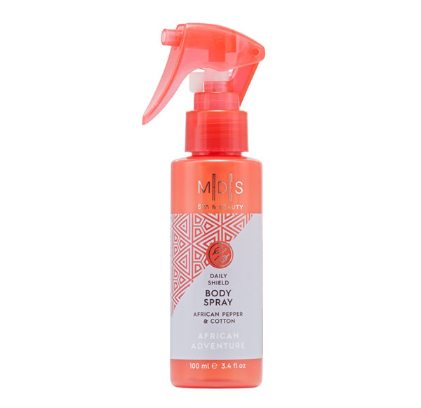 SPA & BEAUTY<br> spray corpo <br><em>pepe nero e legno di sandalo</em>